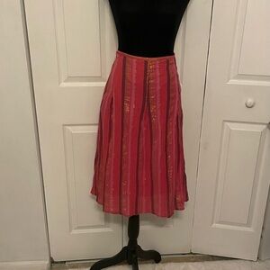Susan Bristol Vintage Lined Pink Midi Skirt Size 14